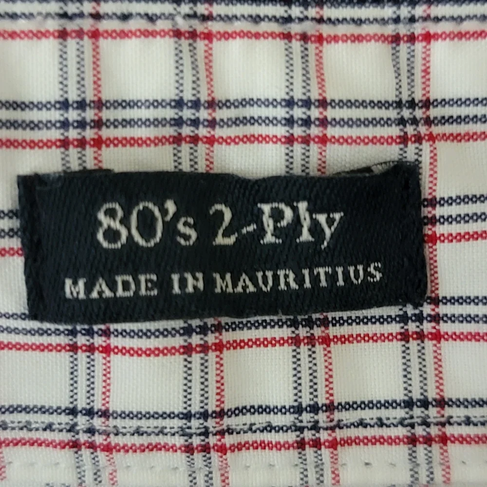Thompson Shirtings by J. Crew 80's 2 ply men button down plaid shirt size small